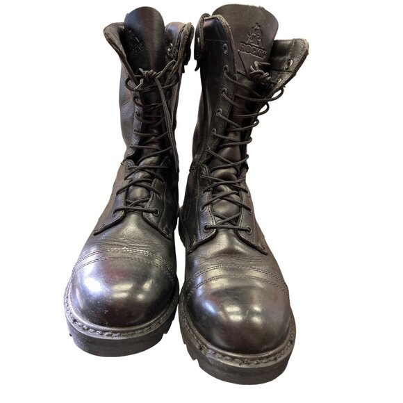 Rocky 2090 mens black leather mid calf moto riding para boots sz 9.5W SKI 9957 main image 12